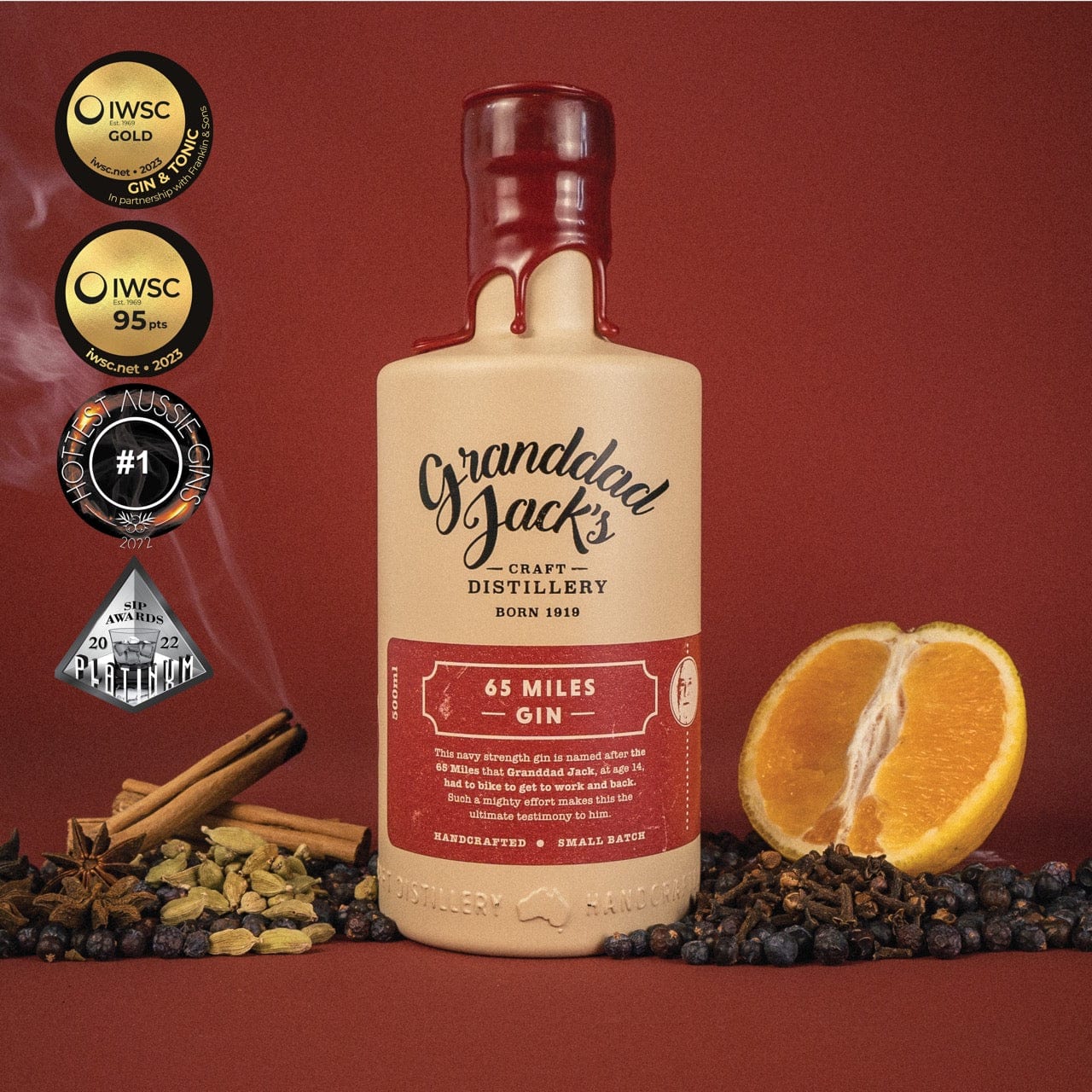 65 Miles Gin 200ml - Granddad Jack's Craft Distillery