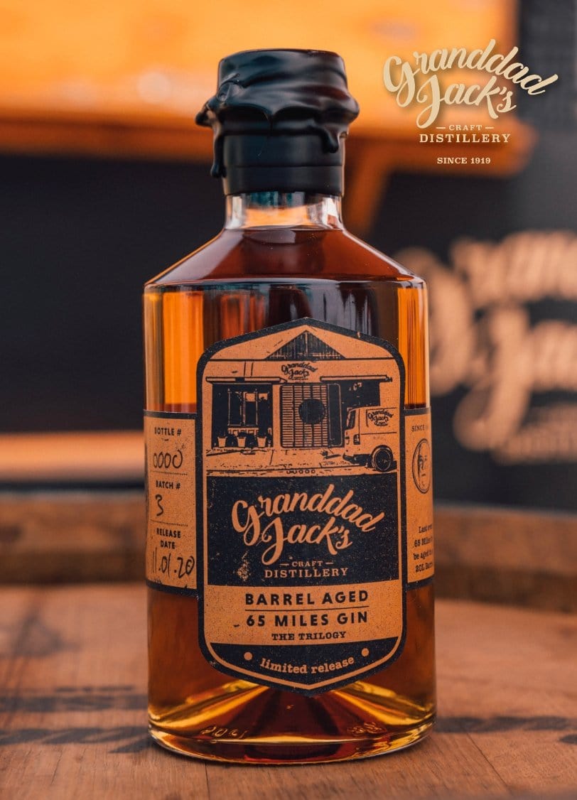 Granddad Jacks Craft Distillery Barrel Aged 65 Miles Gin (January 2020)