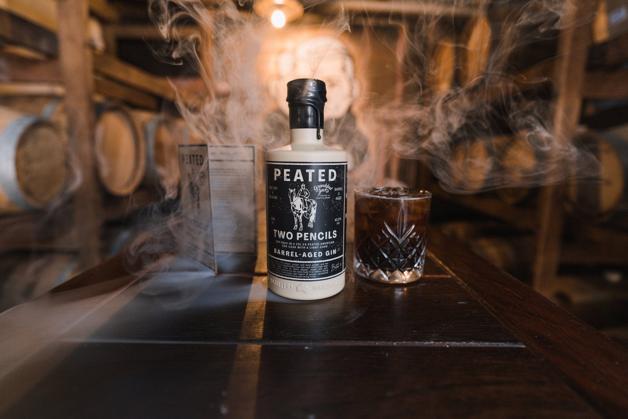 Granddad Jacks Craft Distillery Barrel Aged Two Pencils Pack Barrel-Aged Peated Two Pencils Gin
