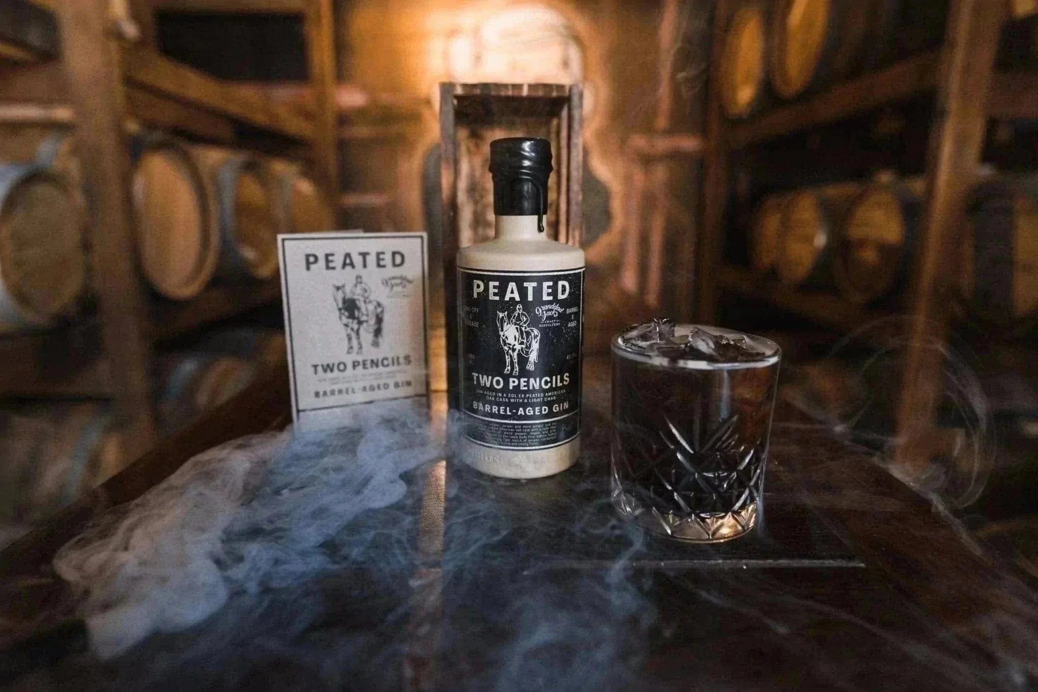 Granddad Jacks Craft Distillery Barrel Aged Two Pencils Pack Barrel-Aged Peated Two Pencils Gin