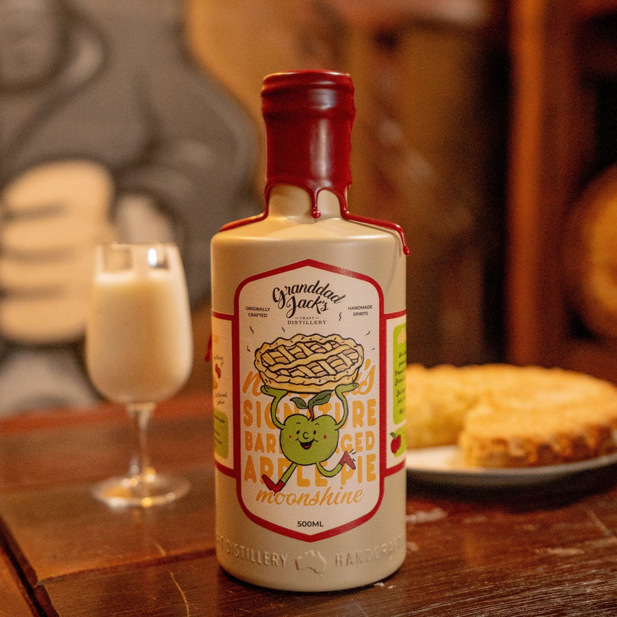 Barrel Aged Apple Pie Moonshine - Granddad Jack's Craft Distillery