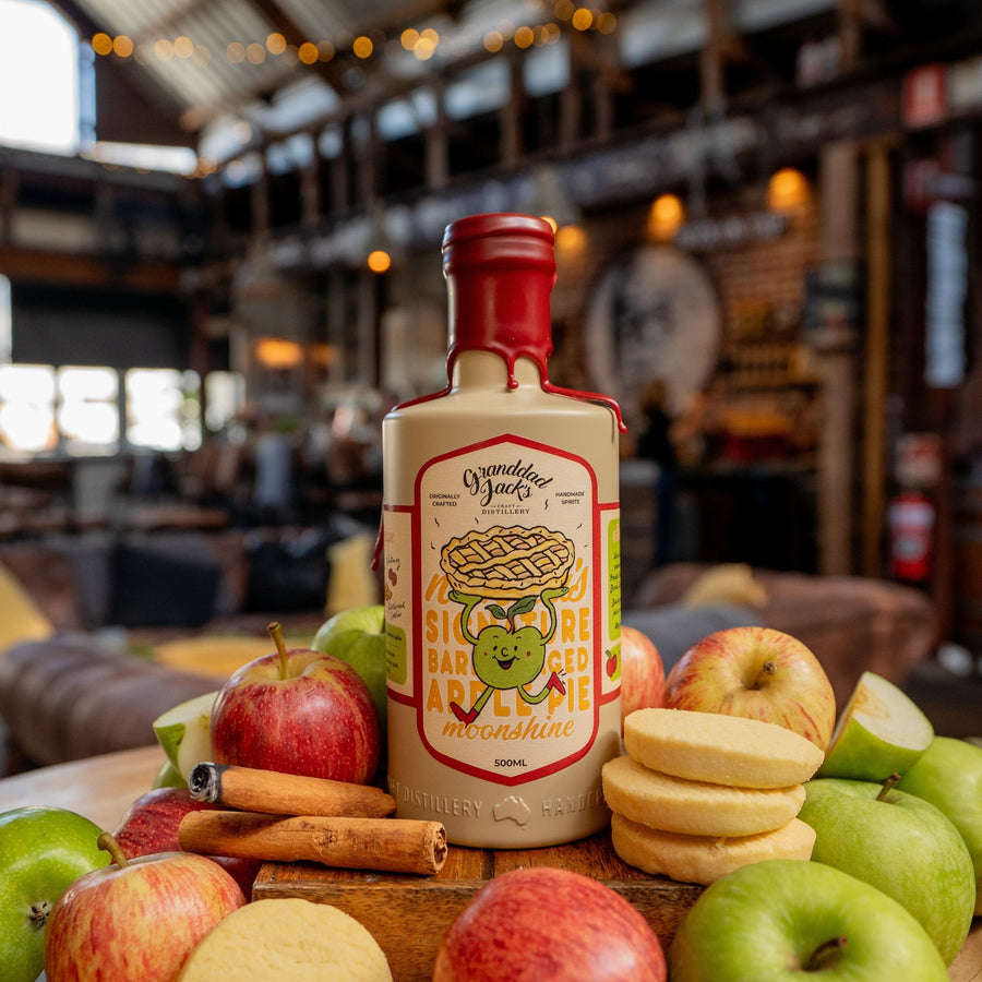 Barrel Aged Apple Pie Moonshine - Granddad Jack's Craft Distillery
