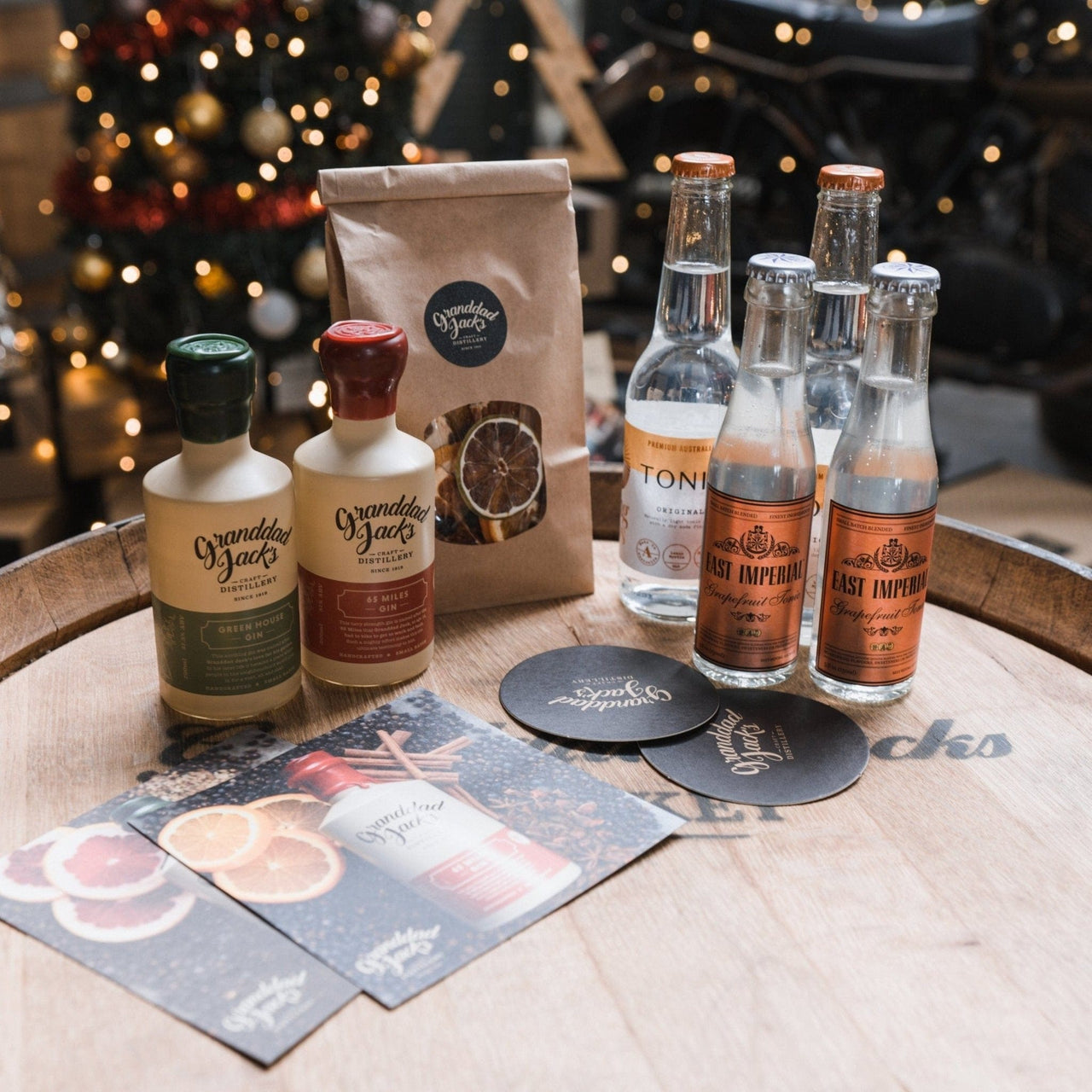 200ml Mix & Match Gift Packs 65 Miles & Greenhouse / Mixed Tonic (4pck) + Garnishes - Granddad Jack's Craft Distillery