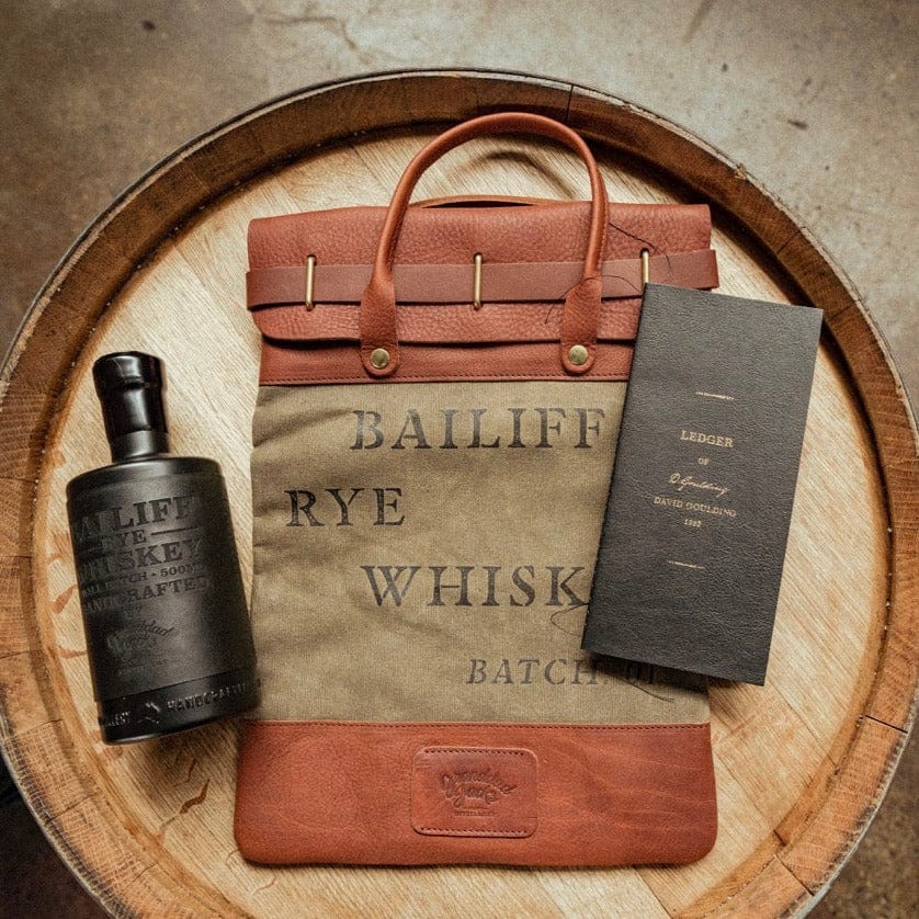 Bailiff Whiskey Bank Bag & Ledger - Granddad Jack's Craft Distillery