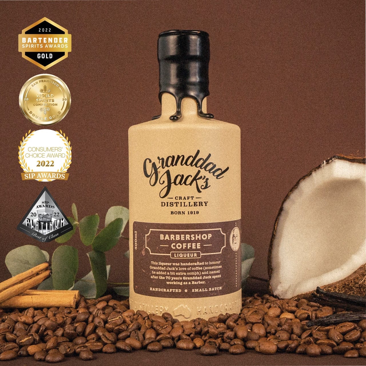 Barbershop Coffee Liqueur - Granddad Jack's Craft Distillery