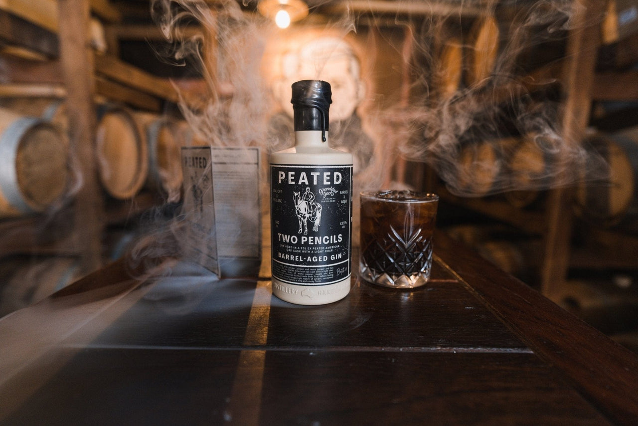 Granddad Jacks Craft Distillery Barrel Aged Two Pencils Pack Barrel-Aged Peated Two Pencils Gin