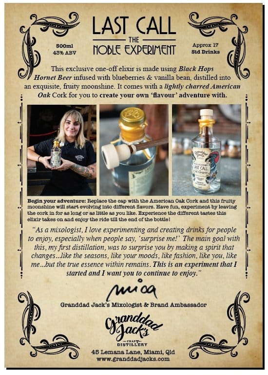 Granddad Jacks Craft Distillery Mica's Moonshine (February 2020)