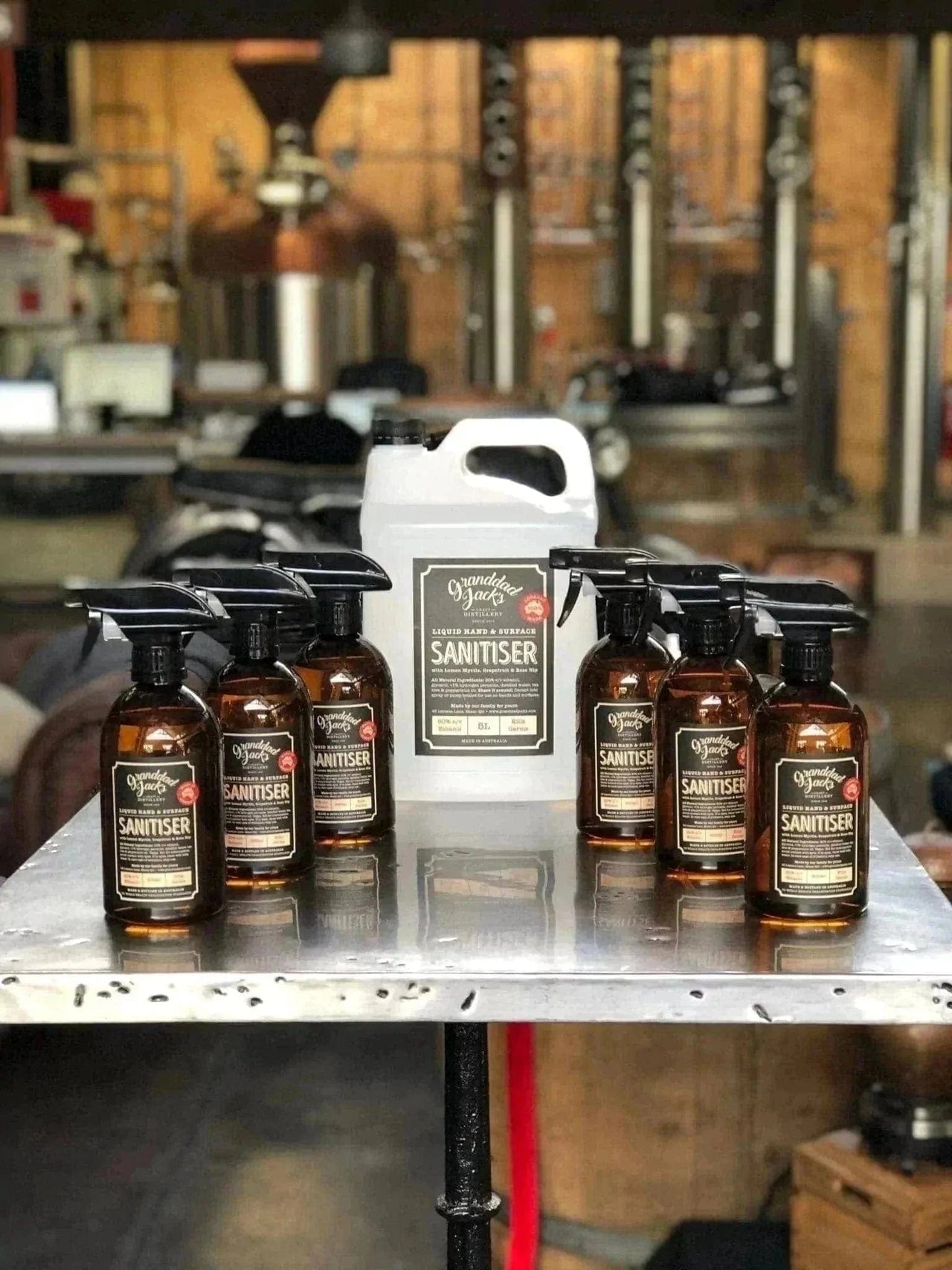 Granddad Jacks Craft Distillery Sanitiser Industry Pack 3